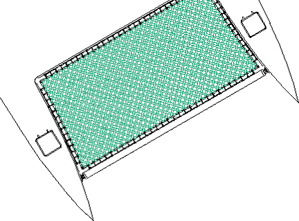Catamaran Webbing Net with battens and end caps